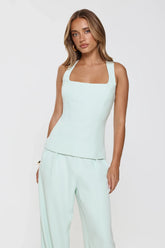 Minimalist Vibe Tailored Top Mint