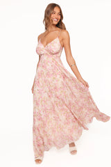Madilyn Maxi Dress - Blurred Pink Floral