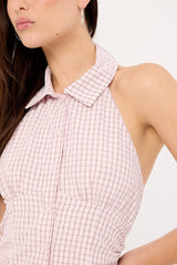 Luck & Trouble Alani Mini Dress Pink Check