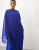 ARRANGE Curve drop waist grecian draped cape sleeve maxi dress in cobalt blue
