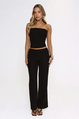 Chic City Girl Strapless Crop Top Black