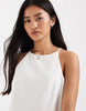 ONLY linen blend sleeveless maxi dress in white