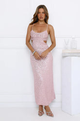 Sparkling Moment Maxi Dress Pink
