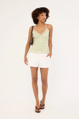 Luck & Trouble Mikka Low Rise Linen Short White
