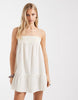 Aray babydoll mini beach dress in off-white