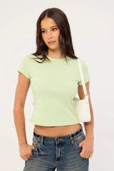 L&t Relaxed Baby Tee Matcha Green