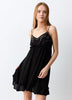 Mango Teen strappy mini dress with embellishment in black
