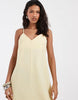 Vero Moda linen blend cami strap midi dress in banana yellow