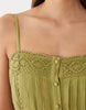 Miss Selfridge lace insert maxi dress in olive