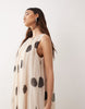 ARRANGE gathered drape maxi dress in mono spot print