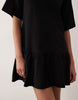 drop waist mini dress in black