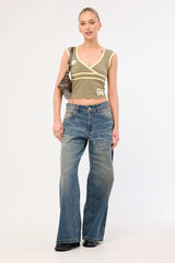 Worship Major League Wrap Top Kelp