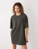 Weekday oversized T-shirt dress in khaki