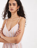 Vero Moda cami midi dress in pink and orange striped print