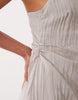 maxi halter dress in techy crinkle fabric