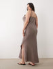 Esmee Curve strappy beach maxi dress in brown