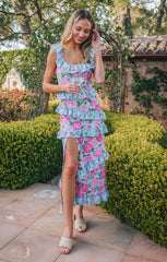 Greta Dress ~ Cottage Floral Multi Stretch