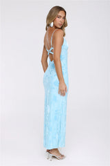Daisy Glow Maxi Dress Blue