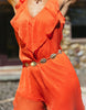 Aray ruffle beach mini dress in orange