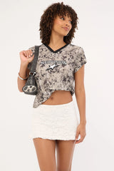 Luck & Trouble Nani Lace Mini Skirt White