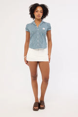 Worship Checkmate Baby Short Sleeve Shirt Blue