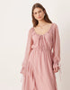 Glamorous boho ruffled chiffon midaxi dress in pink blush