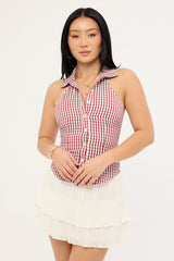 Luck & Trouble Lenny Frill Mini Skirt White