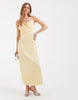 ONLY satin maxi dress in yellow