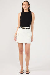 Perfect Stranger Maeve Tailored Mini Skirt Off White