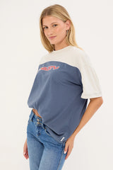Rusty Archived Ops Oversize Short Sleeve Tee China Blue