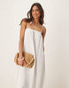 JDY cheesecloth sleeveless maxi dress in white