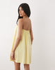 strapless mini dress in buttermilk yellow