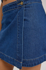 Thrills Marley Wrap Skirt Union Blue