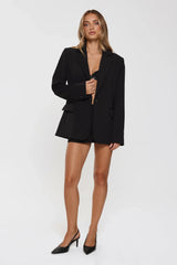 Modern Executive Tailored Blazer Black