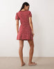 Miss Selfridge ditsy print ruffle detail milkmaid dress