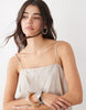 Monki linen blend cami mini dress with pockets in beige