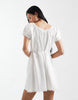 Cotton On Eliza babydoll button down mini dress in white