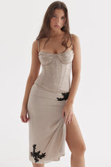 champagne satin top