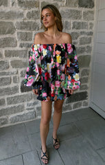 Brenna Mini Dress ~ Moonlit Garden Gala Taffeta