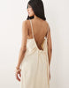 low scoop back maxi cami dress in cream