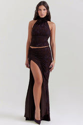 cocoa midi skirt