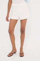 Perfect Stranger Paloma Linen Short White