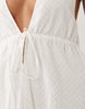 Esmée textured detail sheer maxi beach dress in white
