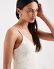 Object all-over lace cami midi dress in cream