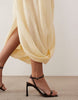 ARRANGE knit short sleeve hybrid midi dress in buttermilk