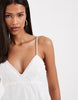 ONLY embroidery detail mini dress in white