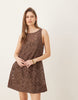 lace mini shift dress in chocolate