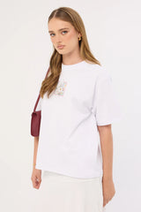 Perfect Stranger Vintage Bloom Oversized Tee White