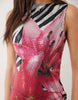 Kaiia exclusive sequin bandeau mini dress in zebra and pink floral