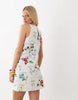 Nobody's Child Palermo linen blend sleeveless shift mini dress in white fruit print